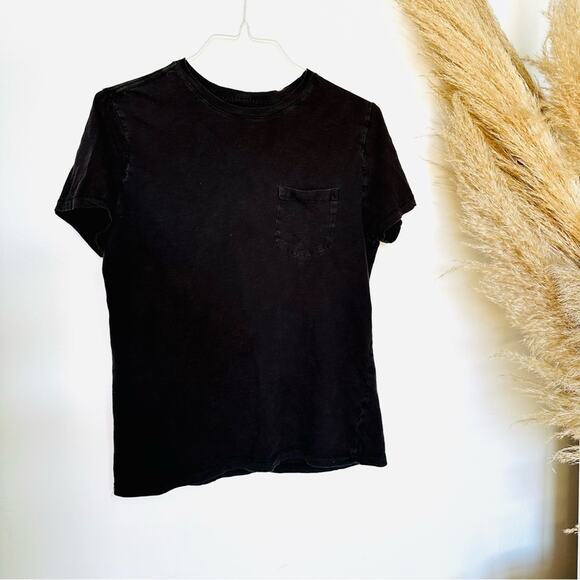 S/2 MENS GOODFELLOW & CO Black Blue Pocket Cotton Short Sleeve Tee Shirt Top M - Picture 4 of 16